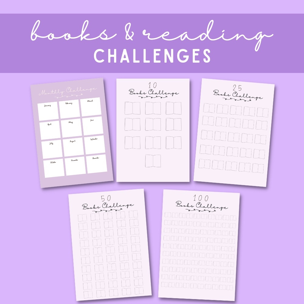 Books & Reading Challenges Planner Sheets